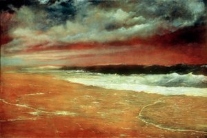 Atardecer en el Mar [La Ola Roja] de Joaquín Clausell